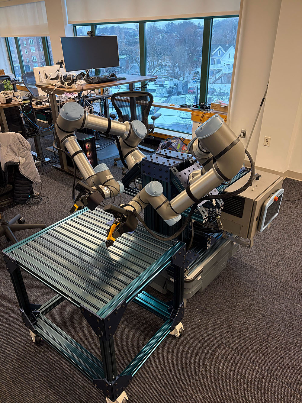 The robot the day it showed up in our Boston office